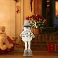 thumbnail image 4 of zhmrfg Gray Snowflake Santa Claus Stretch Plush Doll Set Snowman Reindeer Knitted Toy Holiday Christmas Winter Decoration Kids Bedroom Tabletop Gift Festive Seasonal Ornament, 4 of 5
