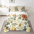 thumbnail image 2 of Feelyou Garden Flower Women Bedding Comforter Set 7 Pieces, Green Yellow Full Bedding Set, 2 of 8