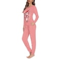 thumbnail image 2 of SCRAWLGOD Cartoon Pig Set of 2 Pajamas for Women Set Long Sleeve Pajama Set for Women Size XL Crewneck Womens Fall Pjs Set Washable Women Sleepwear Soft, 2 of 6