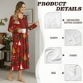 thumbnail image 5 of DISNIMO Christmas Tree Print Women's Long Sleeve Nightgown Soft Ladies Sleep Shirt Full Length Sleepwear Long Sleepshirts, L, 5 of 8