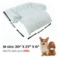 thumbnail image 5 of HACHIKITTY Calming Dog Sofa Bed Mat, Washable Plush Couch Cover for Dog, Furniture Protector Pet Sofa Mat for Dogs and Cats, Fluffy Dog Couch Bed with Anti-slip Bottom (30"x 27"x 6", Gray), 5 of 6