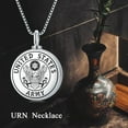 thumbnail image 5 of AOBOCO Cremation Jewelry for Ashes Sterling Silver Urn Necklace Keepsake Memorial Box for Solider, 5 of 7