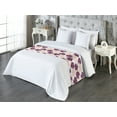 thumbnail image 3 of Ethnic Boho Bed Runner, Modern Bohemian Themed Repetitive Swirly Floral Design Pattern, Decorative Accent Bedding Scarf for Hotels Homes & Guest Rooms, Queen, Pale Salmon Plum and Ivory, by Ambesonne, 3 of 3