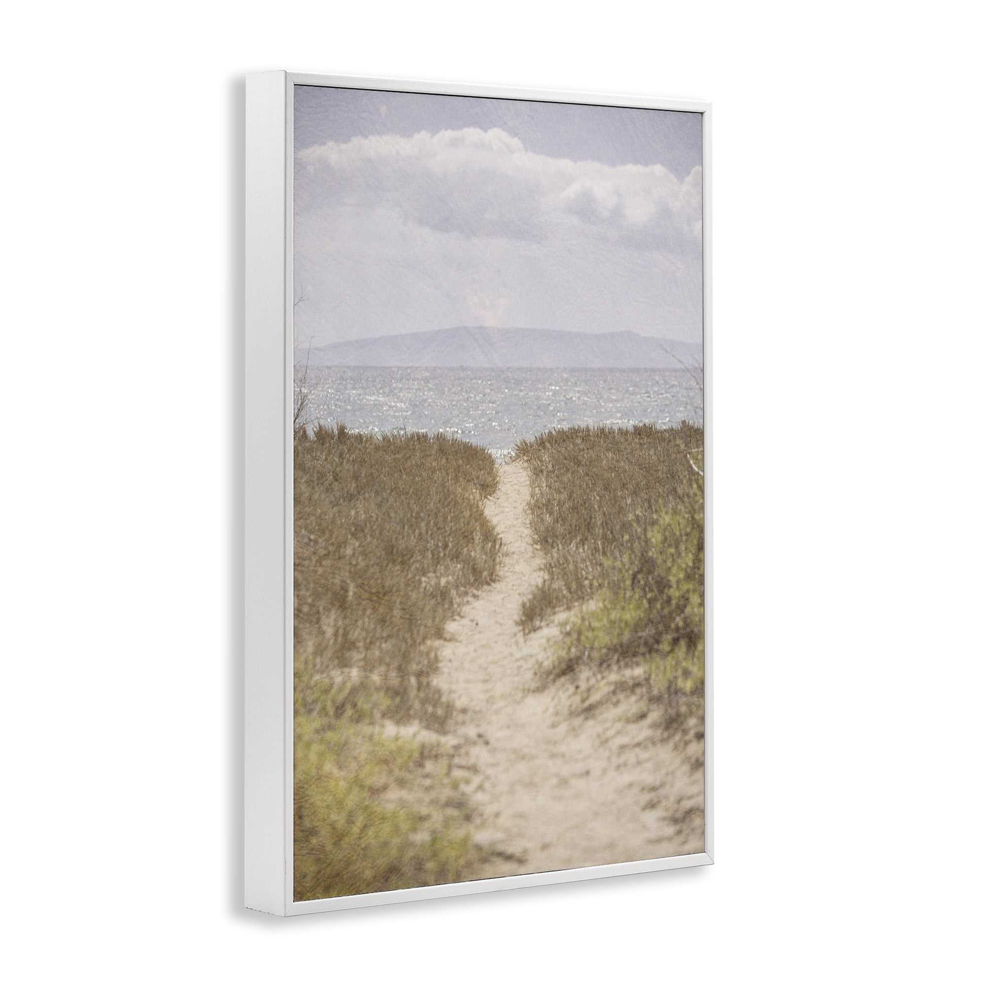 Stupell Industries Path to Misty Ocean White Framed Giclee Art, design by Aaron Matheson