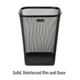 thumbnail image 5 of Mind Reader Mesh Trash Can, Waste Paper Basket, Square, Metal, Set of 2, Black, 5 of 9