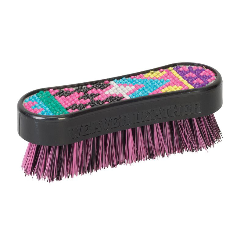 Purple/Pink/Blue Weaver Leather Bling Face Brush