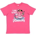 thumbnail image 3 of Inktastic I Look Totally Flamazing with Flamingo in Sunglasses Youth T-Shirt, 3 of 5