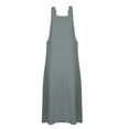 thumbnail image 4 of LilyLLL Womens Cotton Linen Kaftan Long Dress Suspender Pinafore Overall Dresses, 4 of 5