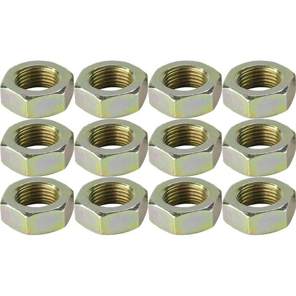 Speedway Plain Steel Jam Nut, 11/16-18 LH & RH, 12 Pack
