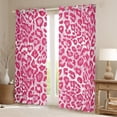 thumbnail image 2 of jejeloiu Leopard Print Blackout Curtains,Western Cowgirl Curtains Pack of 2 (38x45 Each),Pink White Window Curtains For Girls Kids,Ultra Soft Home Decor, 2 of 6