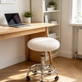 thumbnail image 4 of Elastic Round Linen Bar Stool Cover Fits 12-15 Inch Cushions for Office and Salon Swivel Stools, 4 of 5
