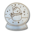 thumbnail image 2 of Unfinished Wood Etched Snowman Snowglobe Shape 20" / 1/8", 2 of 2