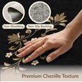 thumbnail image 6 of ODIKA 8'x10' Washable Area Rug Black Beige Floral Elegance with Classic Border Ornate Motifs and Symmetrical Design for King Size Bedroom Under Bed, Master Suite, Non-Shedding, Easy Care, 6 of 7
