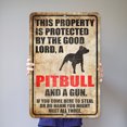 thumbnail image 3 of Placa Metal Vintage Advertencia Perro Pintura Hierro Rectangular Del Pared 30x40m, 3 of 9