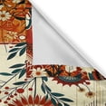 thumbnail image 3 of Ambesonne Floral Boho Valance & Curtain 3 Pcs Set, Mid Century Flowery Art, 55"x45", Ruby Cream Dark Salmon, 3 of 7
