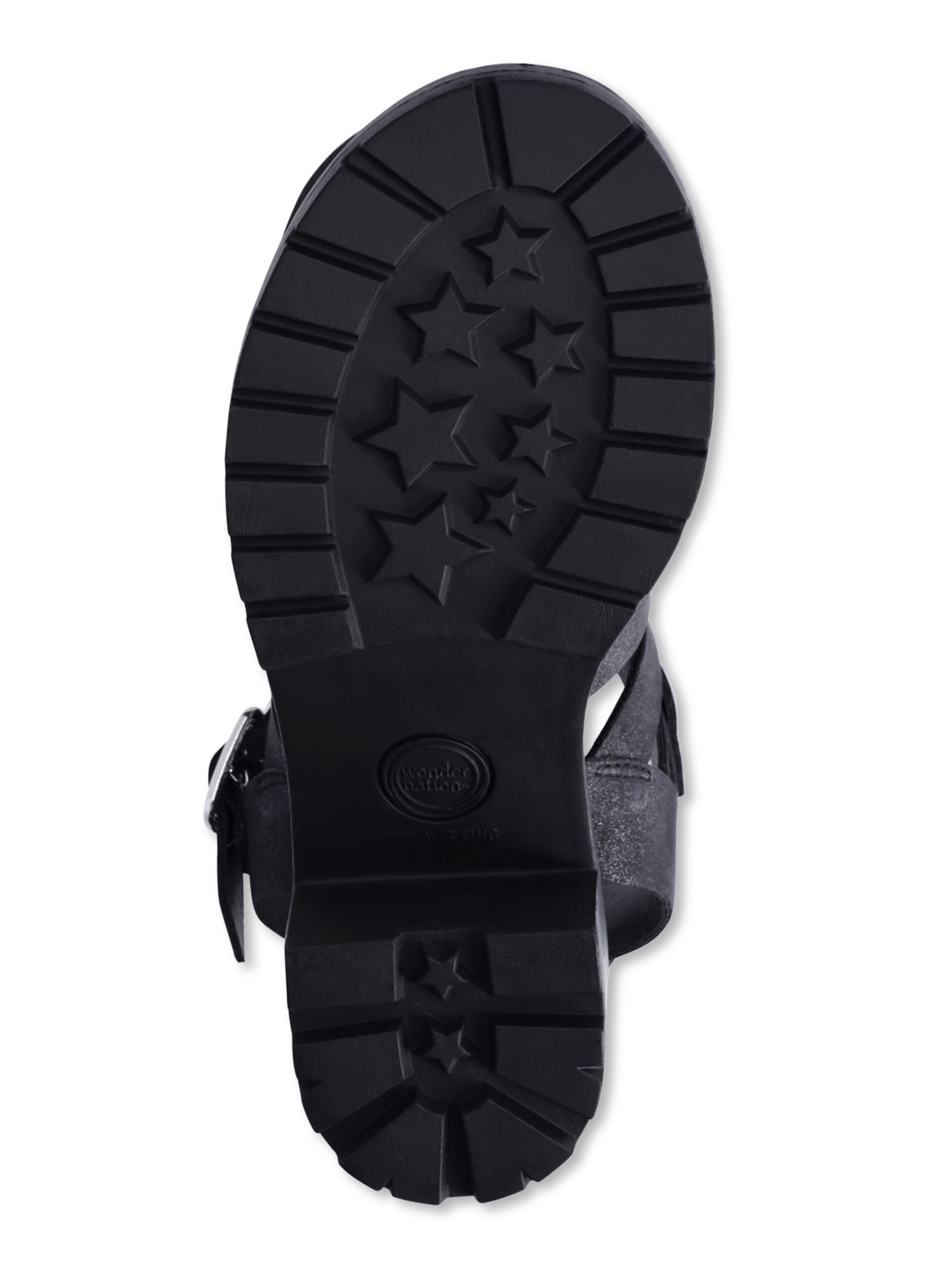 Wonder Nation Little & Big Girl Block Heel Sandal