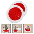 thumbnail image 3 of Howish tree skirt 2pcs Mini Christmas Tree Skirt Plush Christmas Skirt Decoration Xmas Party Decor(14.96"X14.96"X0.39"), 3 of 8