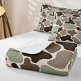 thumbnail image 4 of Manfei Farmhouse Camouflage Bed Spread Queen, Vintage Camo Queen Coverlet Set, Camo Multi, 3-Piece, 1 Quilt and 2 Pillowcases, 4 of 7
