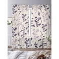thumbnail image 3 of Purple Pink Botanical Sheer Curtains 96 Inch Length 2 Panels Set Window Treatments, Rustic Country Spring Floral Summer Leaf Rod Pocket Semi Curtains for Living Room/Bedroom/Kitchen, 104"W x 96"L, 3 of 7