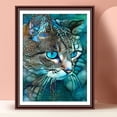 thumbnail image 4 of Cuadros Decorativos 5D DIY diamante pintura gato azul completo cuadrado taladro pared arte decoración del hogar regalo JShteea Nuevos Originales, 4 of 8