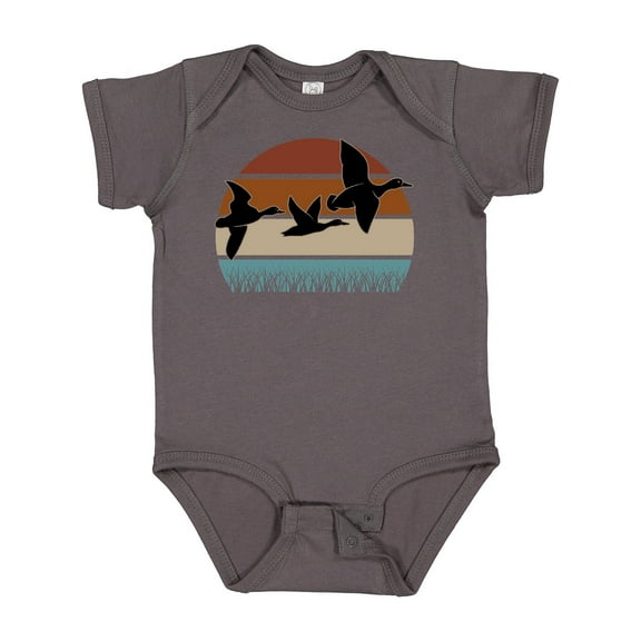 Inktastic Duck Hunting Retro Sunset Hunter Boys or Girls Baby Bodysuit