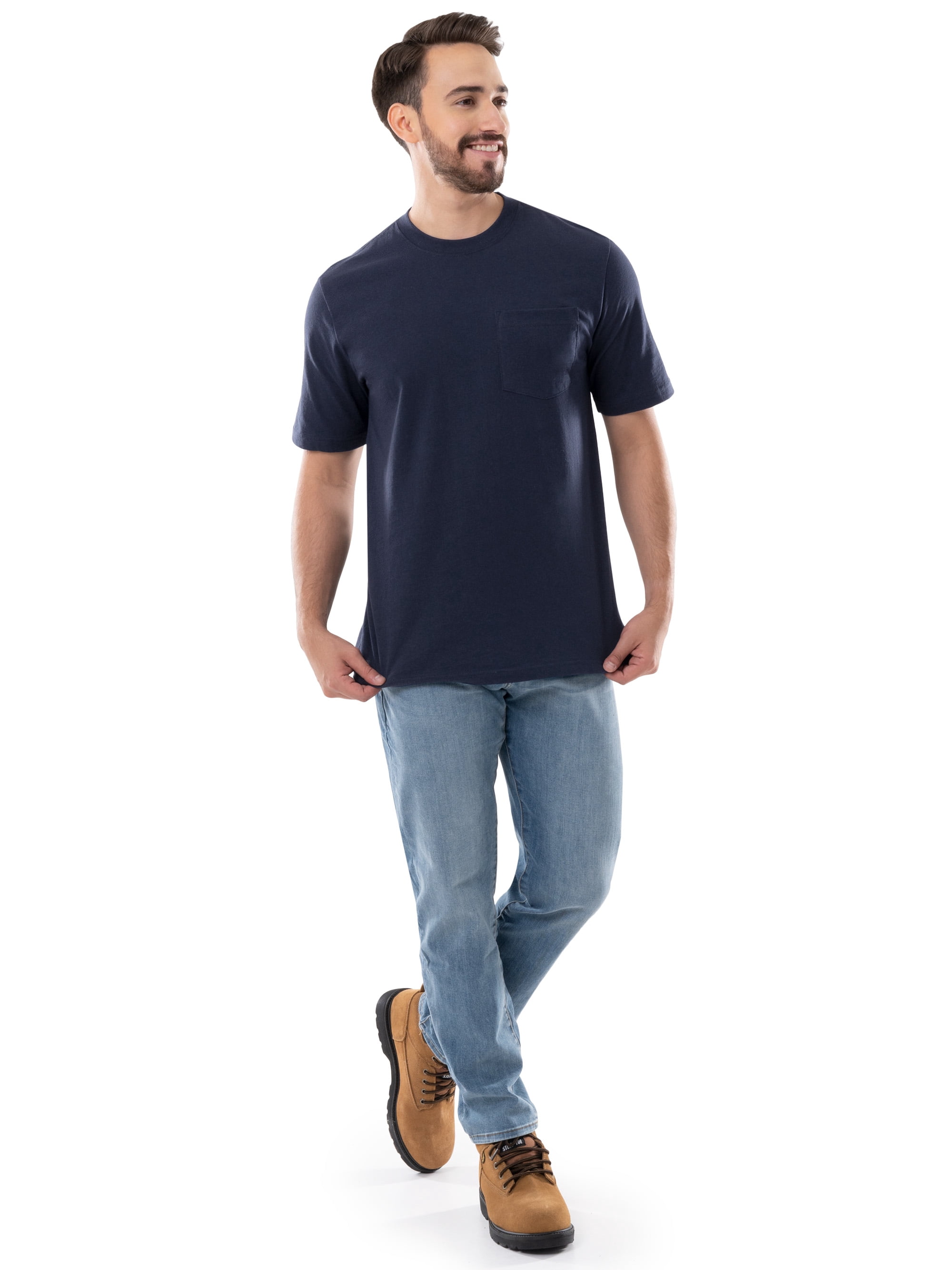 Brahma Men's Short Sleeve Workwear T-Shirt, Size S-4XLT (Men's, Big Men's, and Tall)
