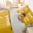 thumbnail image 4 of Feelyou Rustic Home Sweet Bedding Comforter Set for Adults Men Women, Arrow Quote Full Bedding Set, Mustard Yellow, Grey Reversible, 7 Pieces, 4 of 7