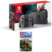 Nintendo Switch 32 GB Console with Gray Joy Con and Minecraft for Nintendo Switch Bundle
