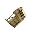thumbnail image 3 of QualitChoice 1/72 Miniature Wooden Fortress for Micro Architecture Model Landscape Layout corner door 8-12cm, 3 of 3