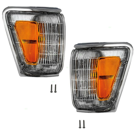 Park/Signal/Side Marker for 1989-1991 Pickup 4WD Chrome Trim for 1990-1991 4Runner 8162089179 Set TO2520124