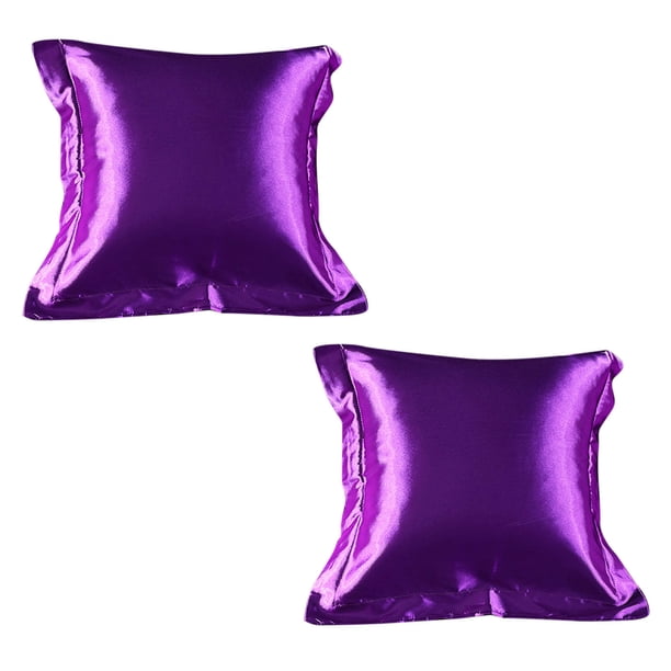Funda de almohada de seda sintética para cabello y - Juego de 2 fundas de almohada de seda sintética