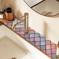 thumbnail image 2 of Yayeee Faucet Mat for Kitchen Sink 14.7" Diatomite Long Splash Guard Pad, Pink Shimmering Pattern, 2 of 7