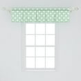 thumbnail image 2 of Ambesonne Mint Valance Pack of 2, Vintage Design Polka Dotted, 54"X12", Almond Green and White, 2 of 4
