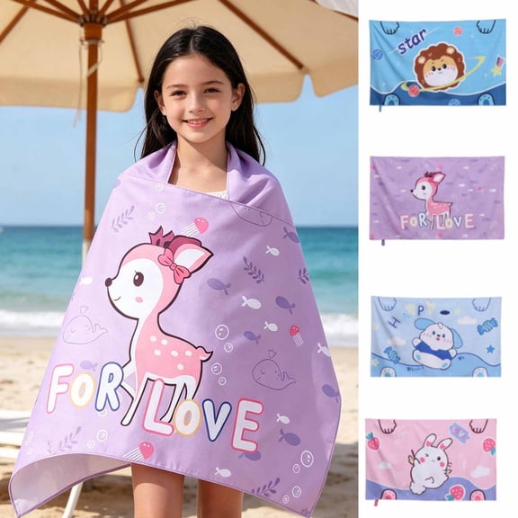 FEOLGEHLY 51.18x31.49in Large Beach Towels, Microfiber Oversized Beach Bath Towel, Sandproof Quick Dry Pool Towel for Kids, Absorbent Portable Beach Blanket for Camping Yoga Travel Outdoor Use