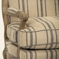 thumbnail image 2 of Zentique CFH004-1 E255-3 Stripe Blue Bastille Love Chair- English Khaki Linen with Blue Stripe - 28 x 38 x 26 in., 2 of 4