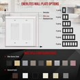 thumbnail image 2 of ENERLITES Decorator Light Switch or Receptacle Outlet Wall Plate, Mid-Size 2-Gang 4.88" x 4.92", Polycarbonate Thermoplastic, UL Listed, 8832M-W, White, 2 of 3