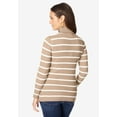 thumbnail image 3 of Jessica London Women's Plus Size Ribbed Cotton Turtleneck Sweater, 3 of 5