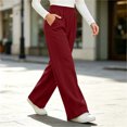 thumbnail image 7 of Levmjia Women Solid Elastic Waist Long Pants Soft Casual Trousers Loose Fit Comfortable Daily Wear Travel Home Outdoor All Season Fashio, 7 of 7