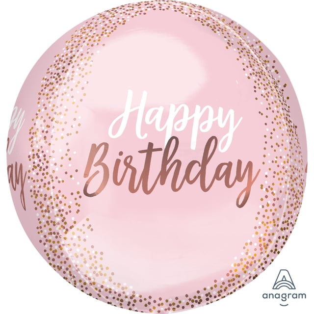 Orbz Collection 15-Inch Foil Balloon - Perfect for Birthday & Anniversary Parties - Superior Float Time, Self-Sealing!