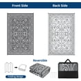 thumbnail image 2 of Garvee 8'x10' Outdoor Rug Waterproof Plastic Straw Rug, Reversible Outside Carpet UV Resistant Modern RV Mat for Backyard Garden Deck Poolside, Gray, 2 of 6