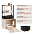 thumbnail image 5 of KFFKFF Litter Box Cabinet, Concealed Cat Toilet with Dual Shelves & Baskets, Wood Pet Bathroom for Indoors, Fits Standard Litter Trays, 23.6"L x 19.7"W x 50"H, Natural Finish, 5 of 9