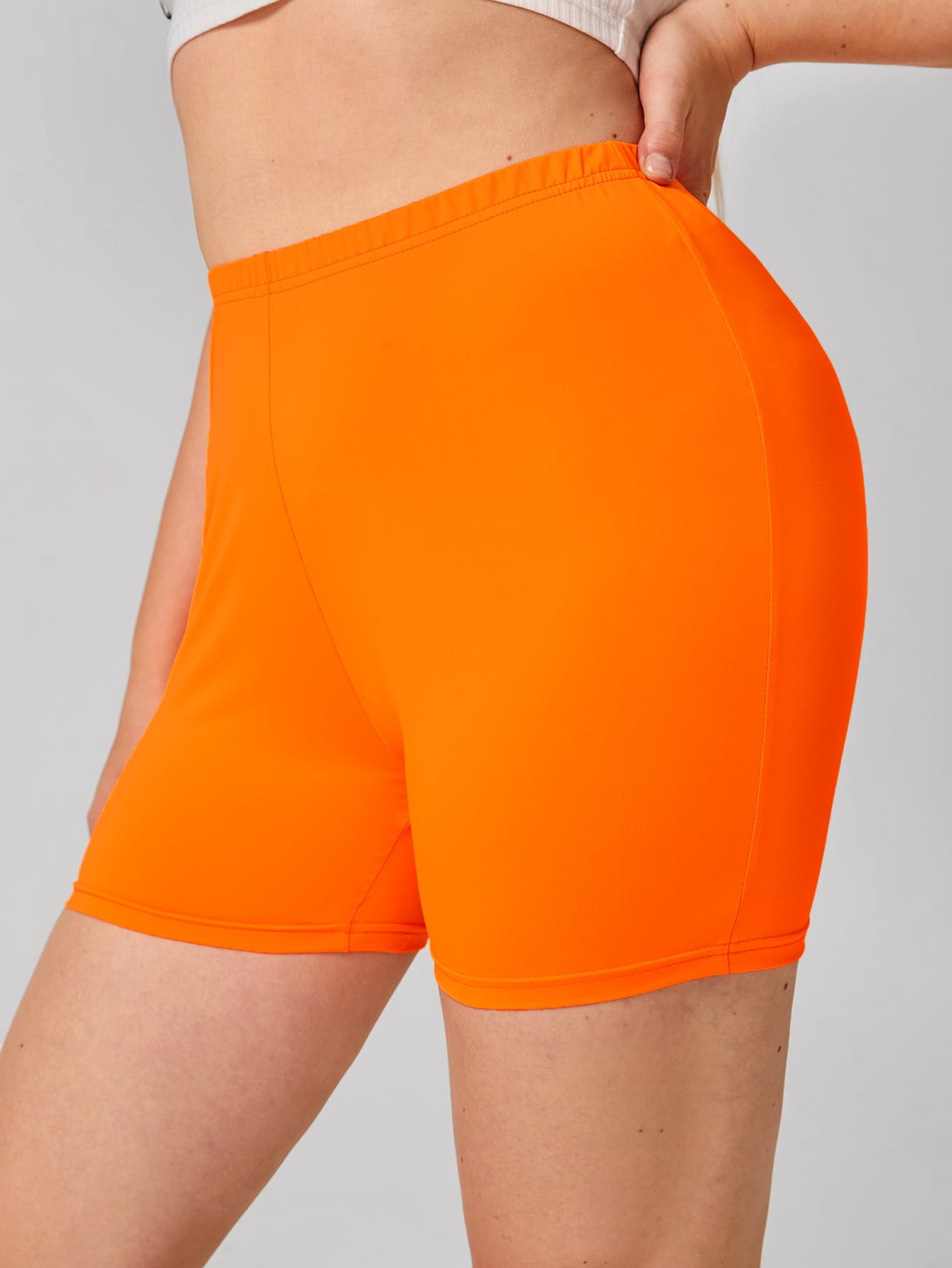 Sporty Women's Plus Size Neon Orange 