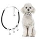thumbnail image 1 of Collar lindo ajustable para mascotas de calidad con campana para la mayoría de los suministros para perros y gatos, negro XL, 1 of 8