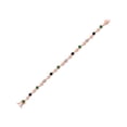thumbnail image 2 of Gem Stone King 18K Rose Gold Plated Silver Green Nano Emerald and Black Onyx and White Lab Grown Diamond Bracelet for Women (2.40 Cttw, Gemstone May Birthstone, Round 4MM, 6.5 inch), 2 of 6