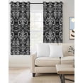 thumbnail image 2 of Black and White Blackout Curtains 84 Inches Long for Bedroom, Modern Luxurious Geometric Abstract Art Thermal Insulated Room Darkening Black Out Window Curtain Panels Grommet Drapes for Living Room, 2 of 8