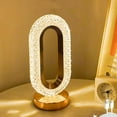 thumbnail image 5 of Huiyi Crystal Table Lamp, LEDBedside Lamps 3-Color Changing Touch Control Bedside USB Rechargeable Bedside Lamp, 5 of 7