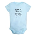 thumbnail image 5 of iDzn Pack of 2, My First Rock Shirt & Born to Rock just like my daddy Funny Rompers For Babies, Newborn Baby Unisex Bodysuits, Infant Jumpsuits, Toddler 0-24 Months Kids One-Piece Oufits, 5 of 5