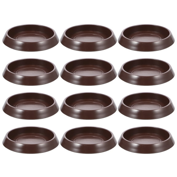 12 Pcs Furniture Coasters Cups,Rubber Chair Wheel Stopper Non-Slip Foot Mats,Furniture Pads Floor Protectors For Sofas, Beds, Prevents Scratches