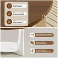 thumbnail image 4 of Foreate 31.5" Round Coffee Table with Solid Wood Pine Legs, 2-Tier Retro Round Coffee Table with Storage Shelf, Small Modern Wood Circle Center Table for Living Room, Walnut and White, 4 of 8