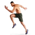 thumbnail image 4 of MIER Men's 7" Inseam Dry Fit Athletic Running Shorts with 3 Zipper Pockets, Army Green, XXL, 4 of 7